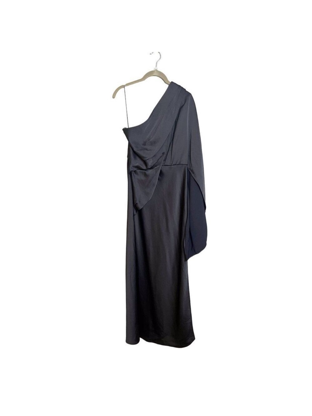 Significant Other Kelsie Dress One Shoulder Draped Midnight Navy women’s size 6 - Picture 5 of 8